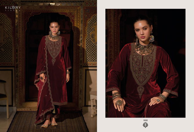 Noor E Jahan By Kilory Premium Velvet Embroidery Salwar Kameez Wholesale Shop In Surat